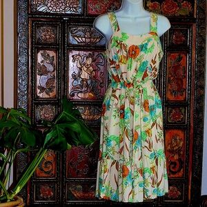 Kelly Renee Women's Multicolor Floral Sweetheart Sleeveless Knee-Length Dress